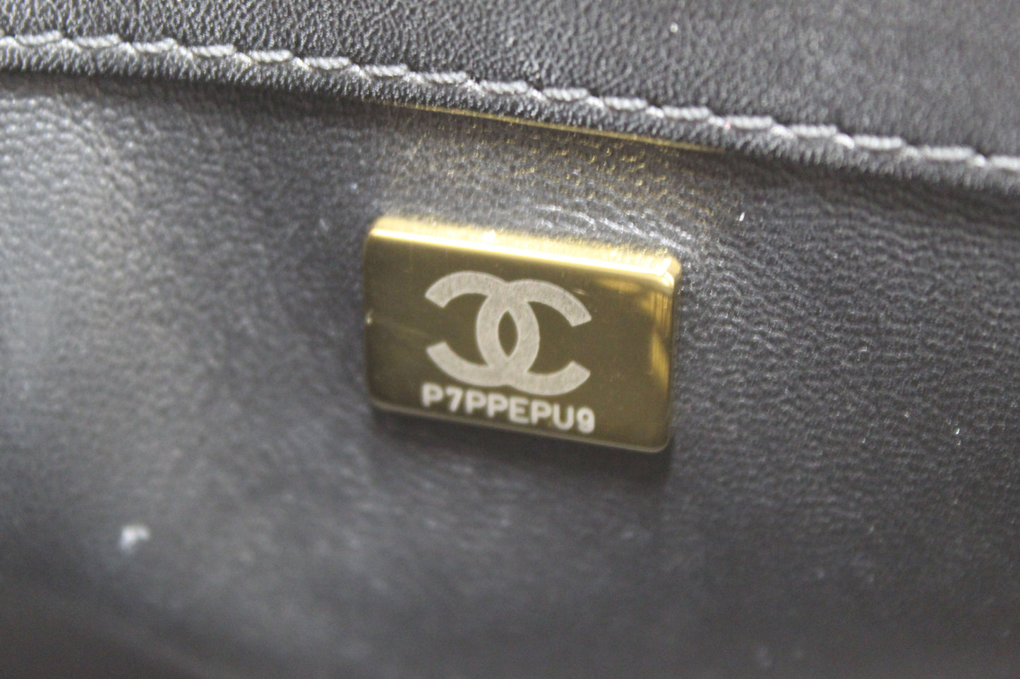 Chanel Black Calfskin Leather Boy Chanel Flap Bag with Handle