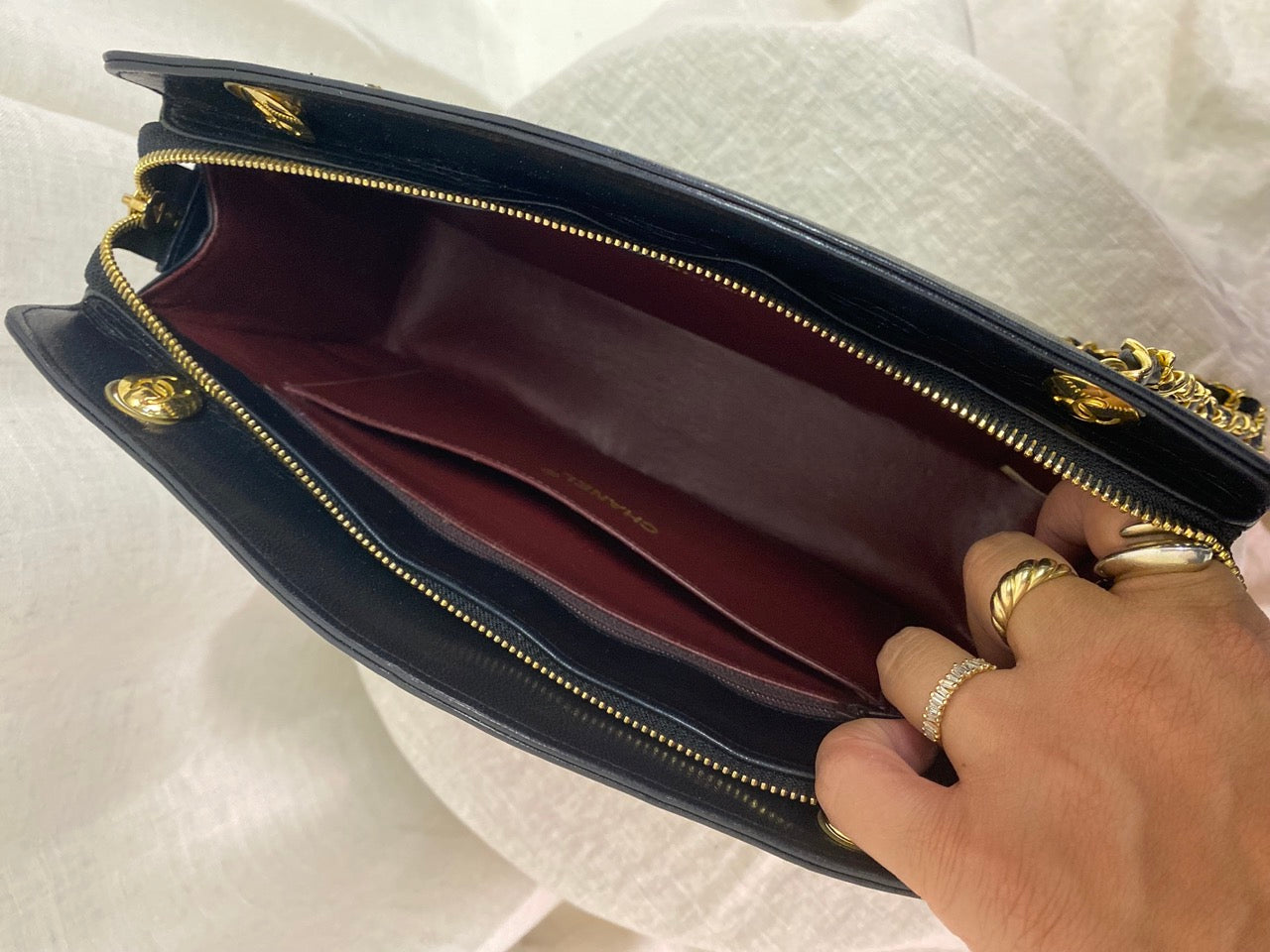 Chanel Vintage Quilted Lambskin Shoulder Bag