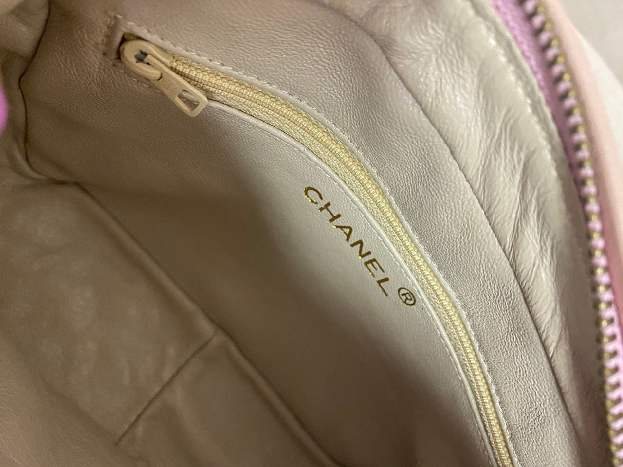 Chanel Rare Vintage Pink Silk Leather Tassel Shoulder Bag