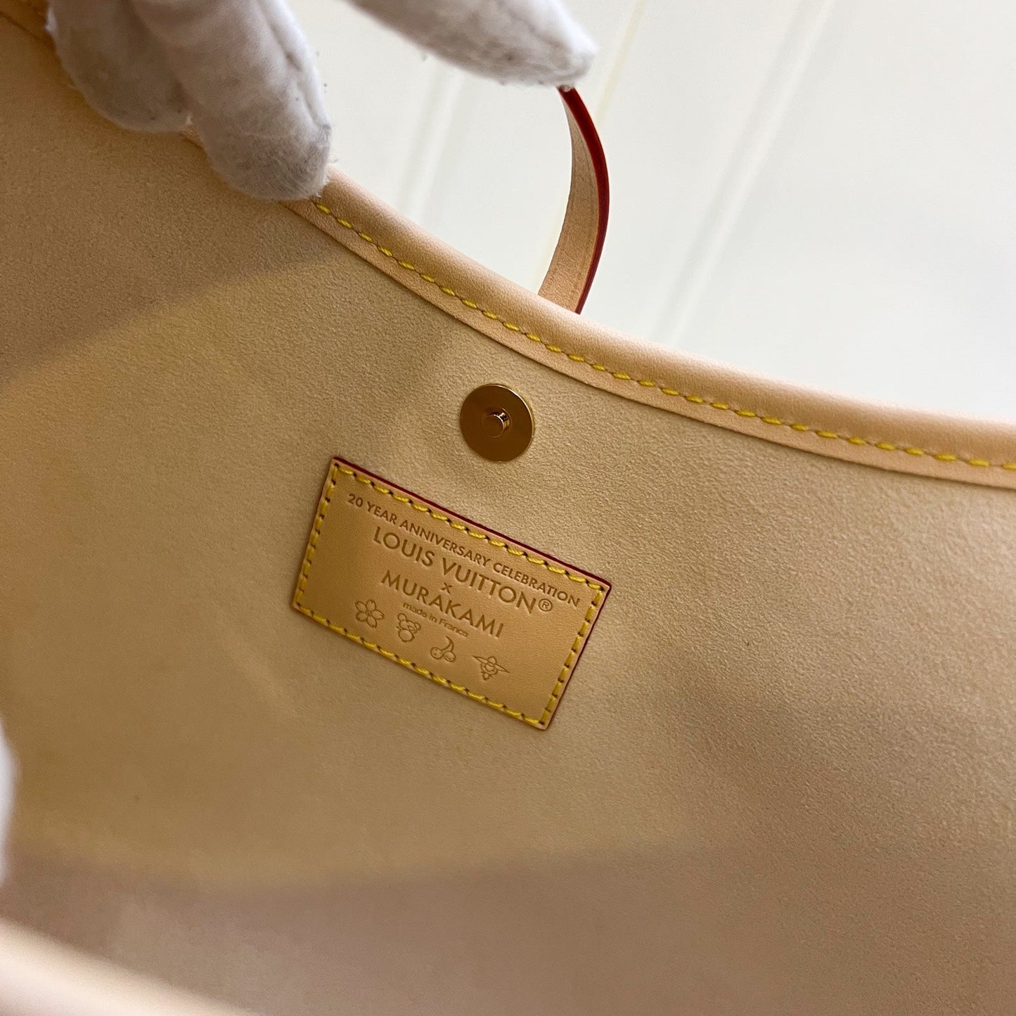 LV Louis Vuitton x Takashi Murakami Carryall PM in Multicolore Blanc Monogram Canvas and GHW