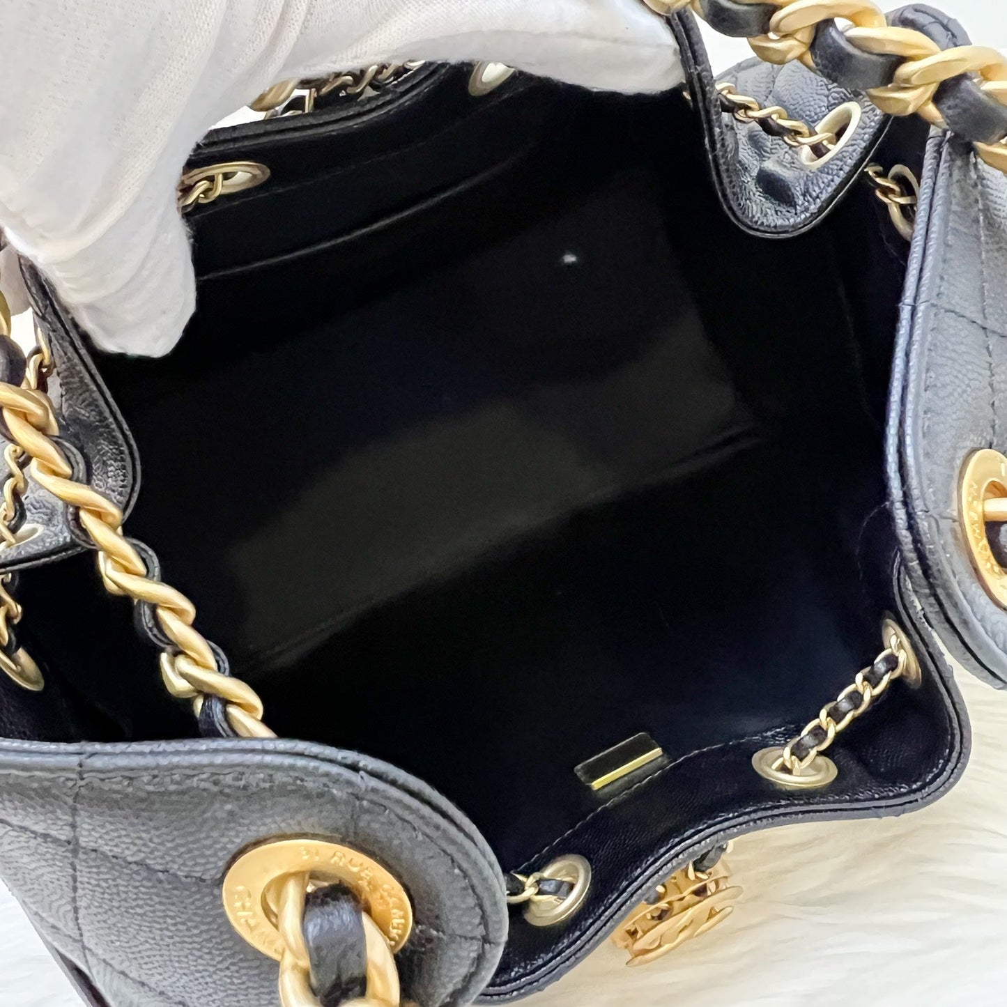 Chanel 25 Small Hobo Bag in Black Caviar and AGHW (Model: AS5293)