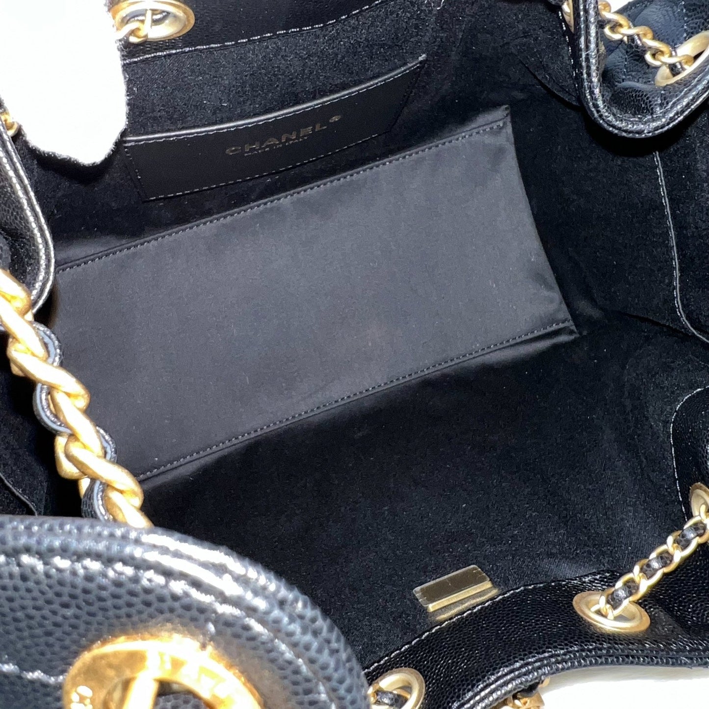 Chanel 25 Small Hobo Bag in Black Caviar and AGHW (Model: AS5293)