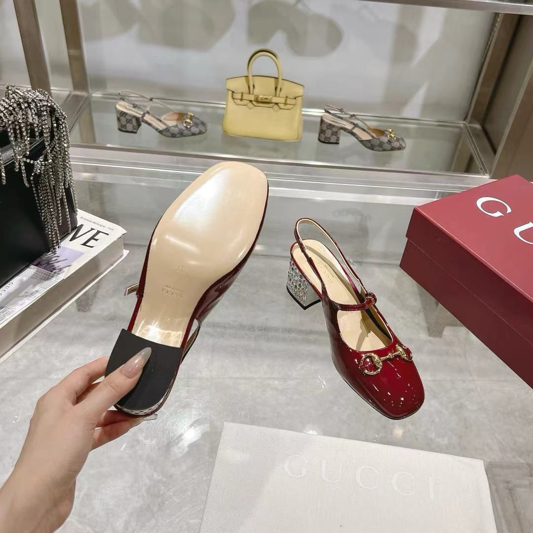 SE1603 Gucci Women's Horsebit Slingback / Size4-11