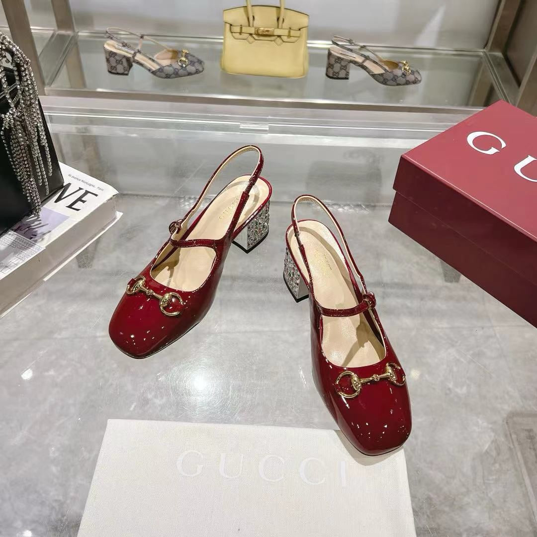 SE1603 Gucci Women's Horsebit Slingback / Size4-11