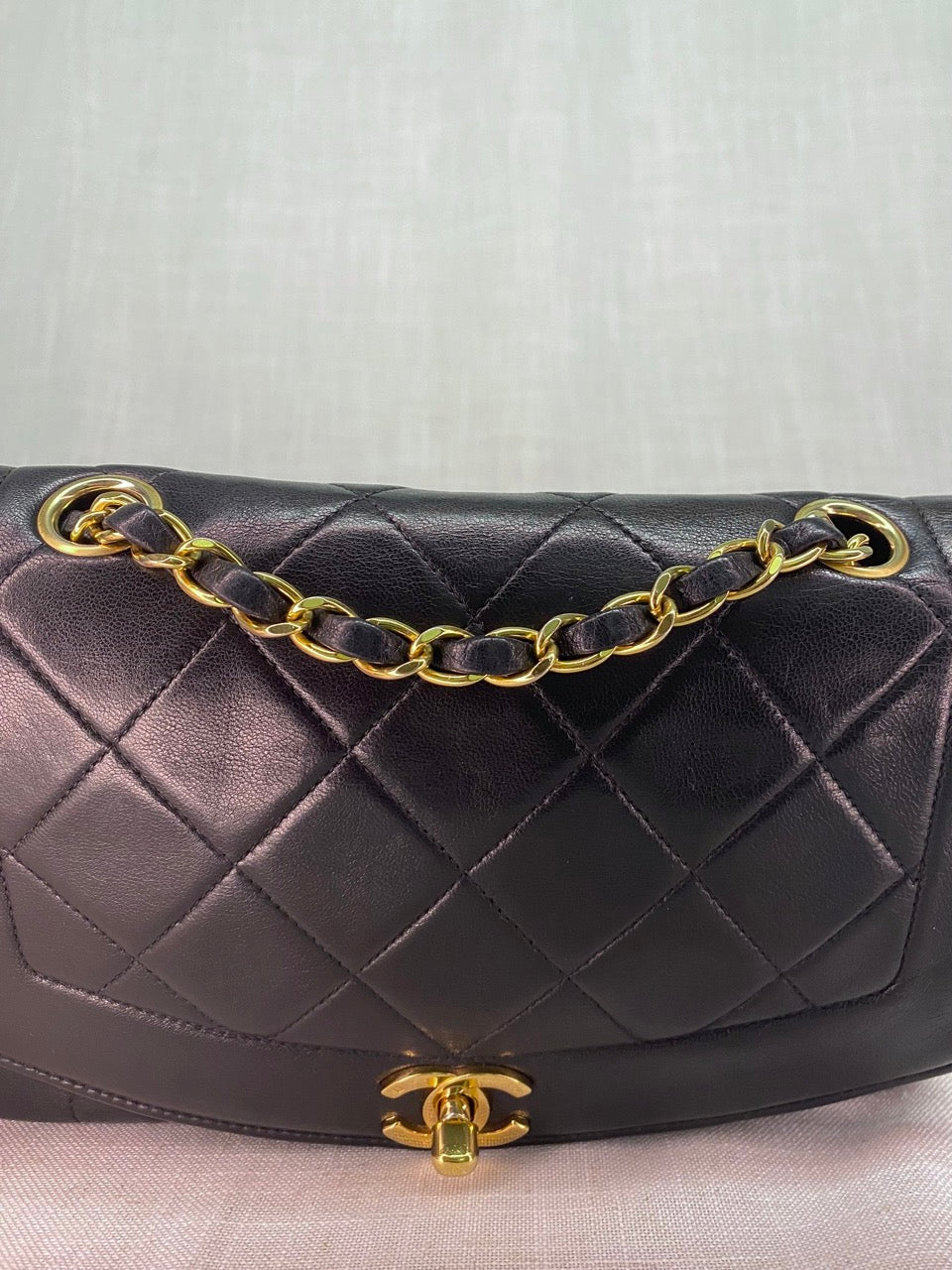 Chanel Vintage Lambskin Quilted Diana