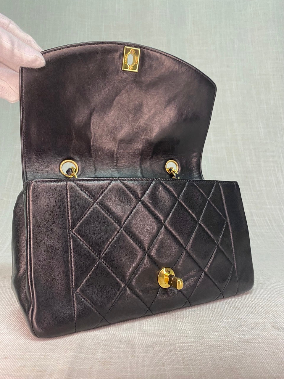 Chanel Vintage Lambskin Quilted Diana