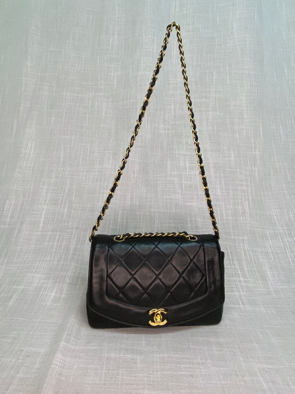 Chanel Vintage Lambskin Quilted Diana