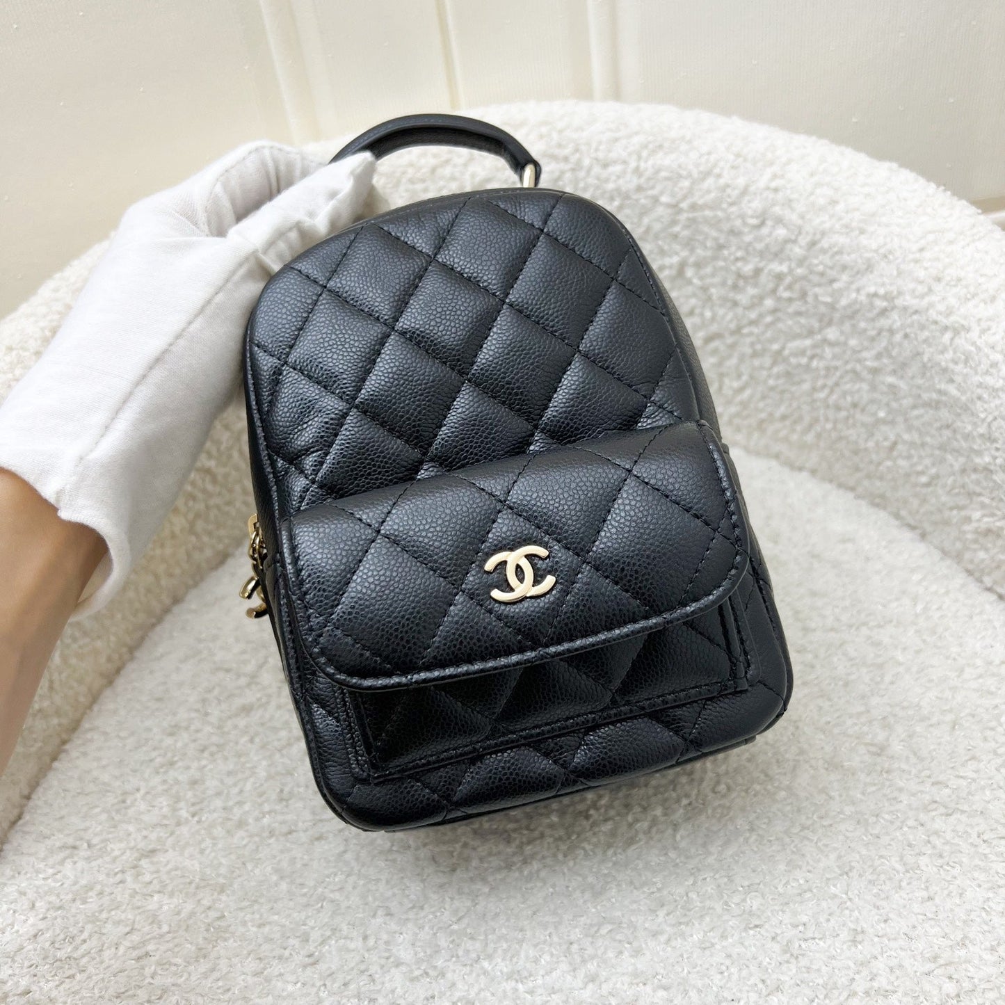 Chanel 24C Mini Backpack in Caviar and LGHW (Model: AP3753)
