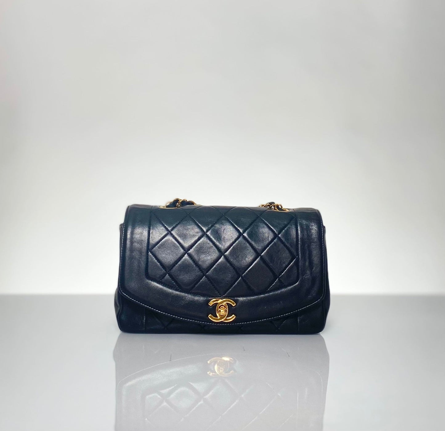 Chanel Vintage Lambskin Quilted Diana