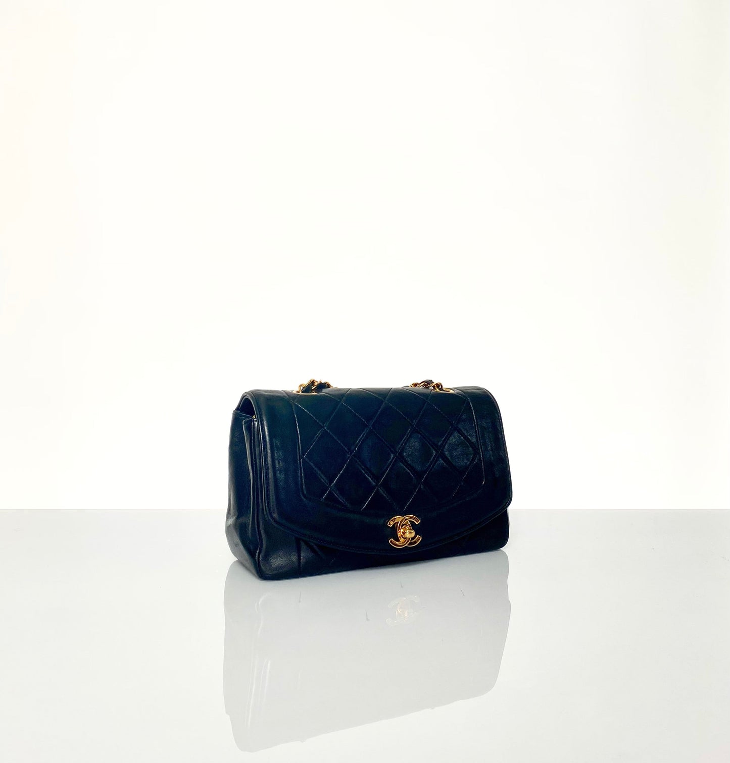 Chanel Vintage Lambskin Quilted Diana