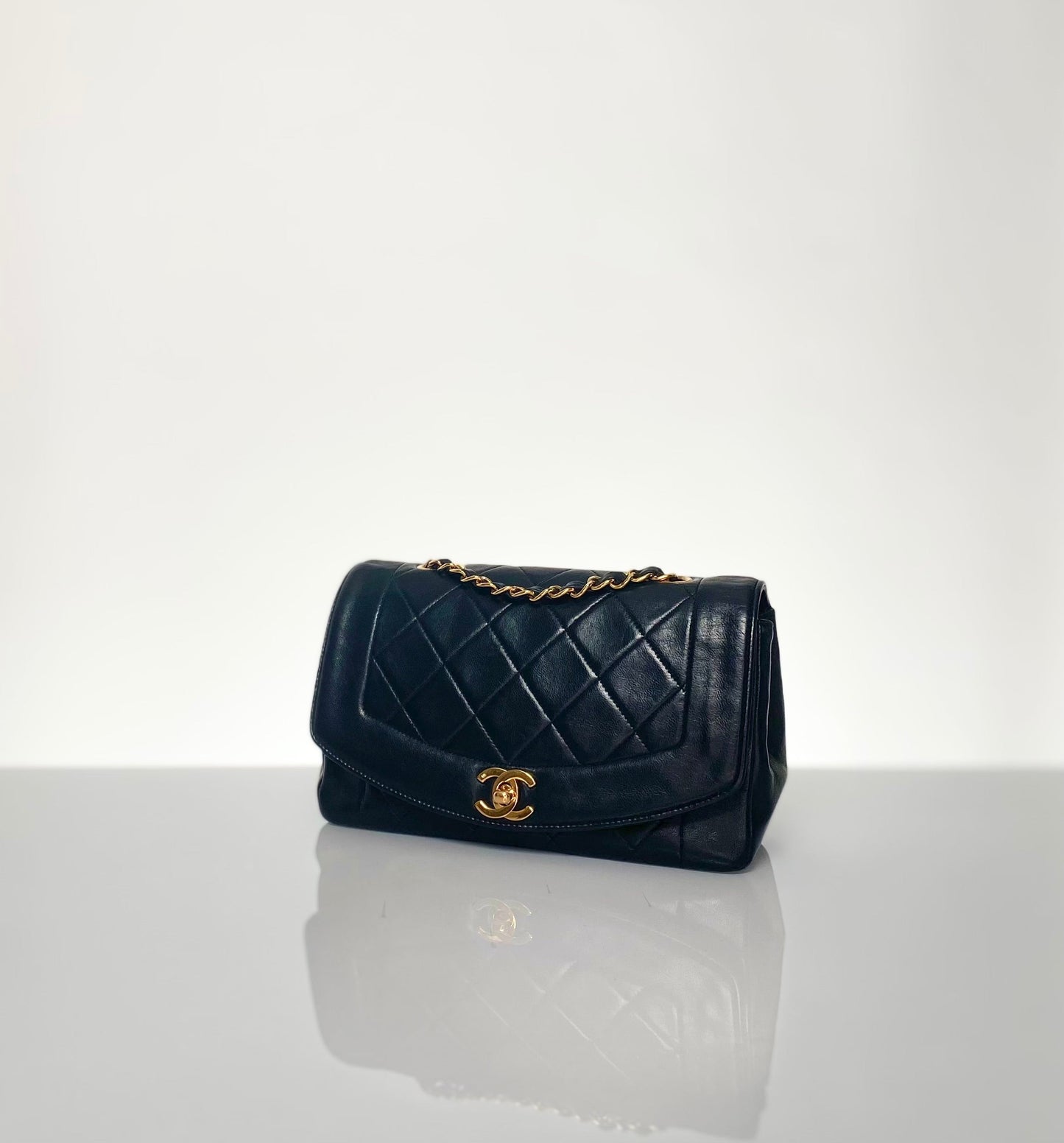 Chanel Vintage Lambskin Quilted Diana