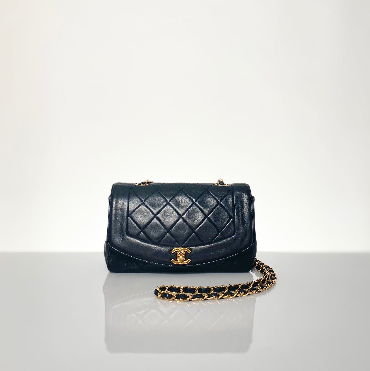 Chanel Vintage Lambskin Quilted Diana
