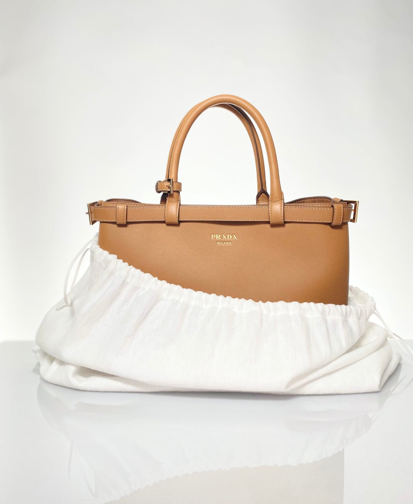 Prada Buckle Bag Medium Double Belt