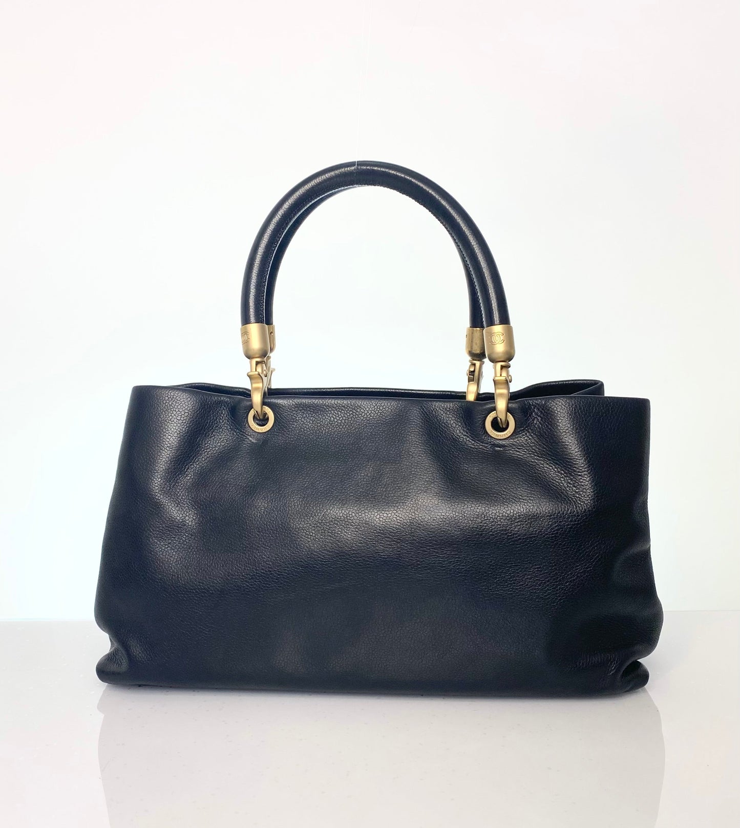 Vintage Chanel East West Double Top Handle Bag