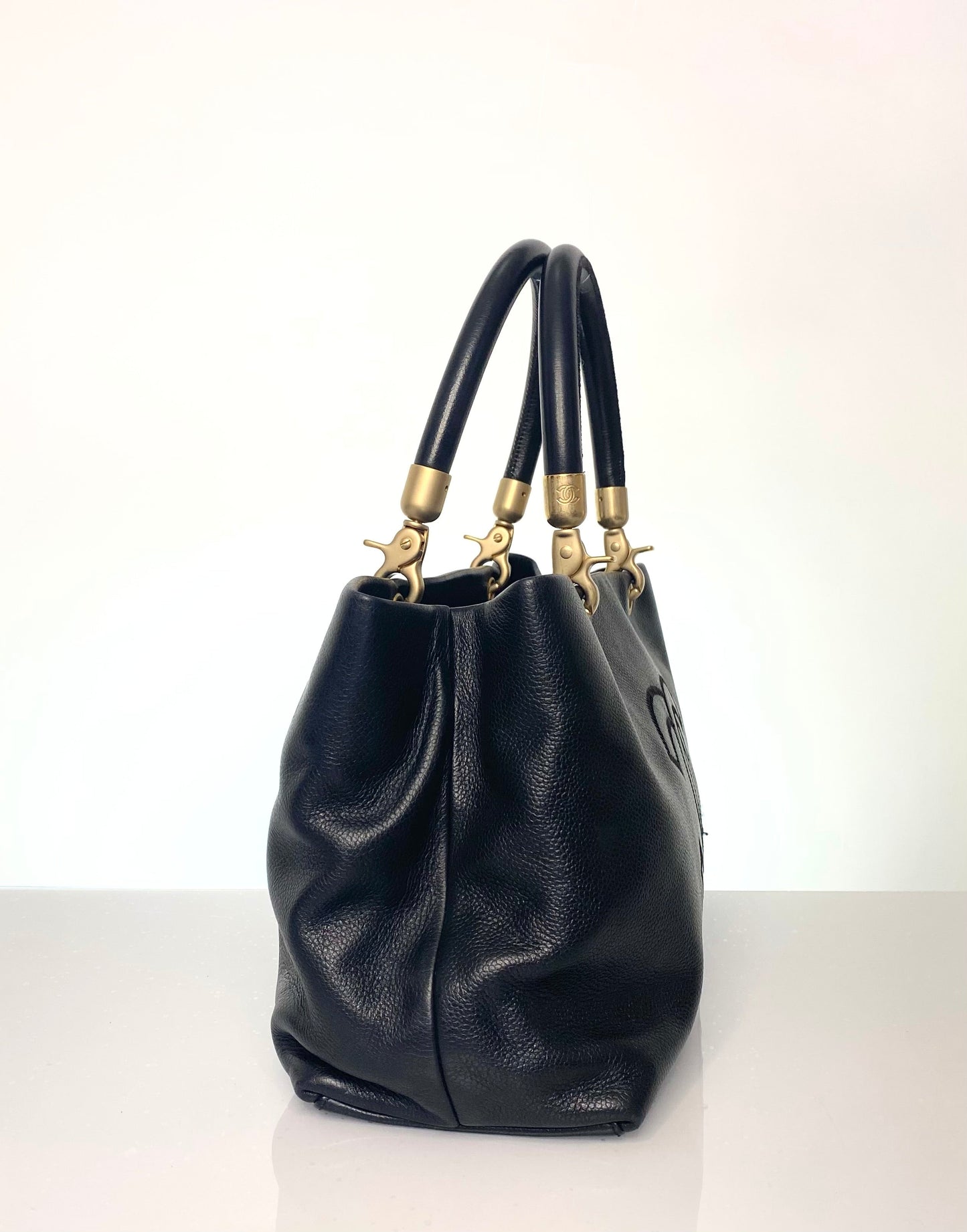 Vintage Chanel East West Double Top Handle Bag
