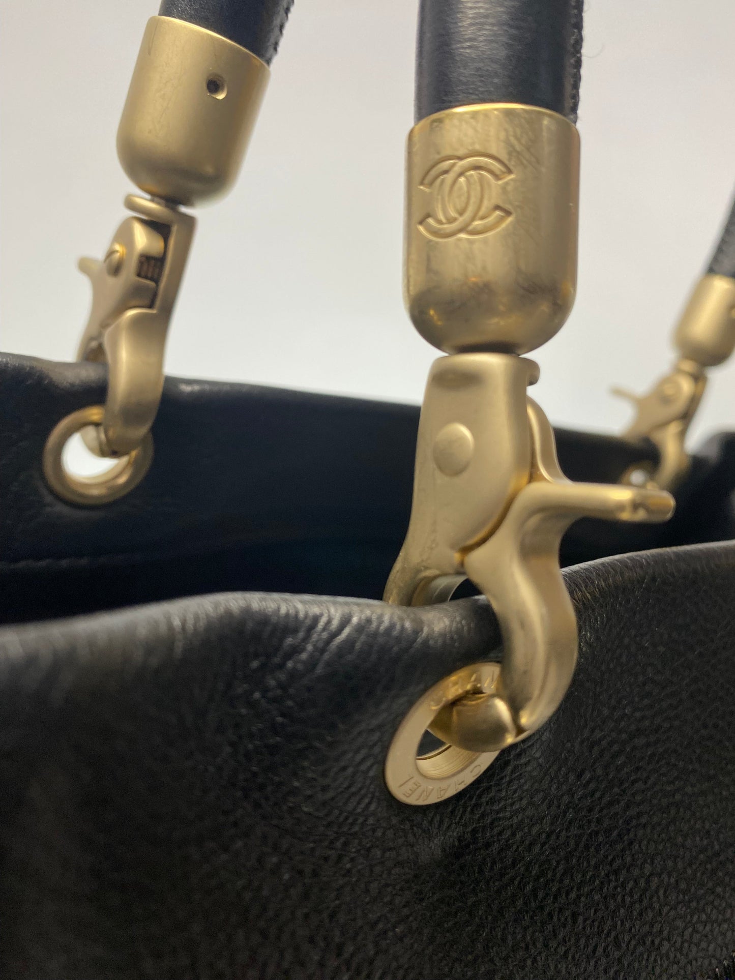 Vintage Chanel East West Double Top Handle Bag
