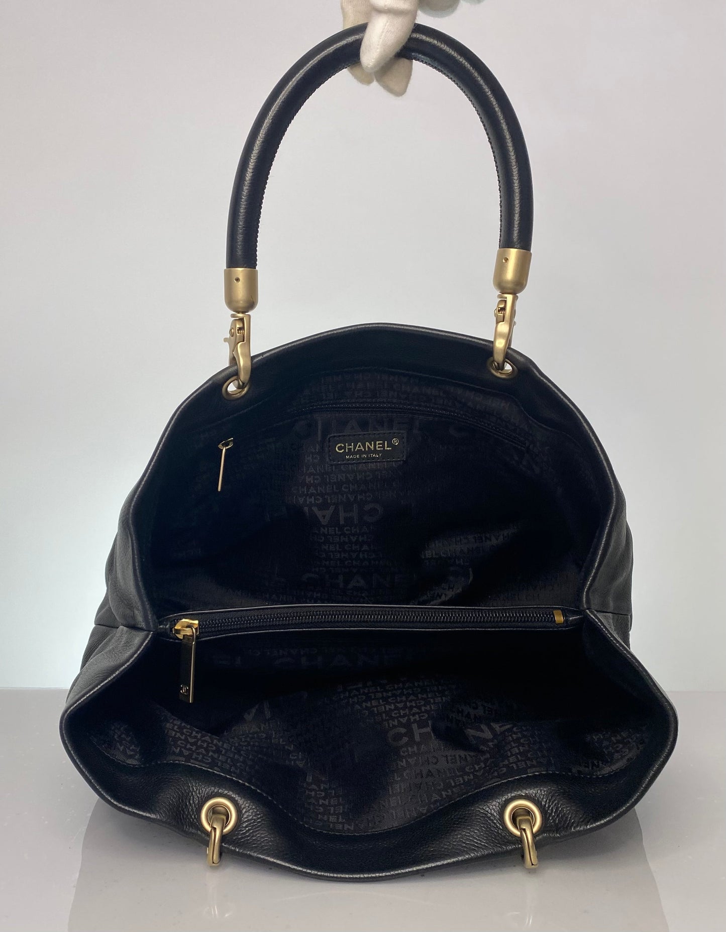 Vintage Chanel East West Double Top Handle Bag