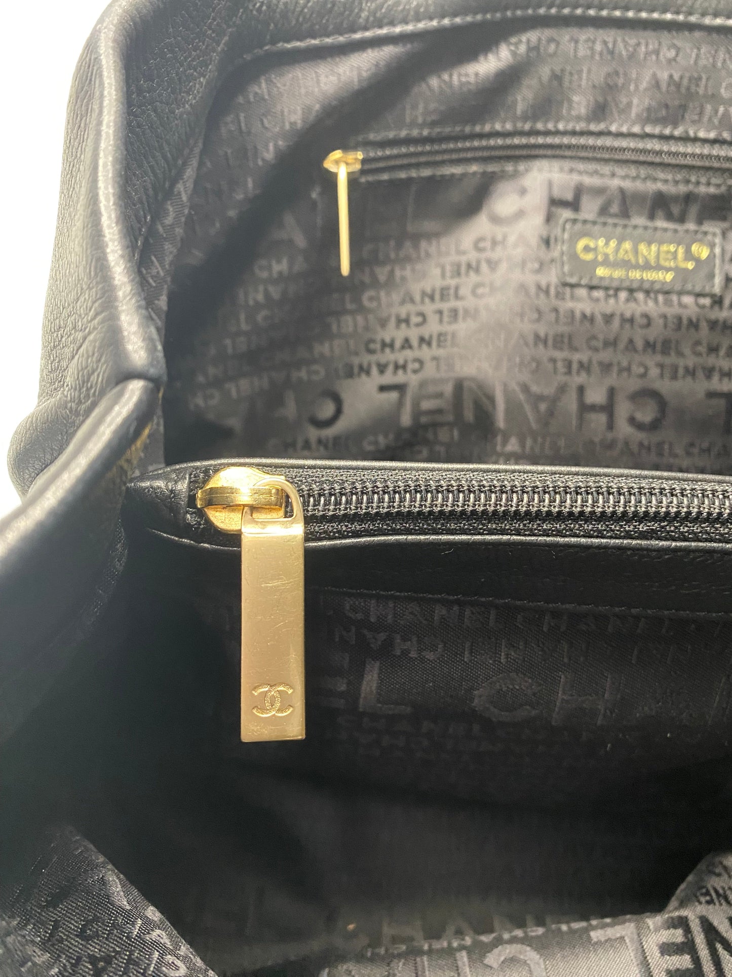 Vintage Chanel East West Double Top Handle Bag