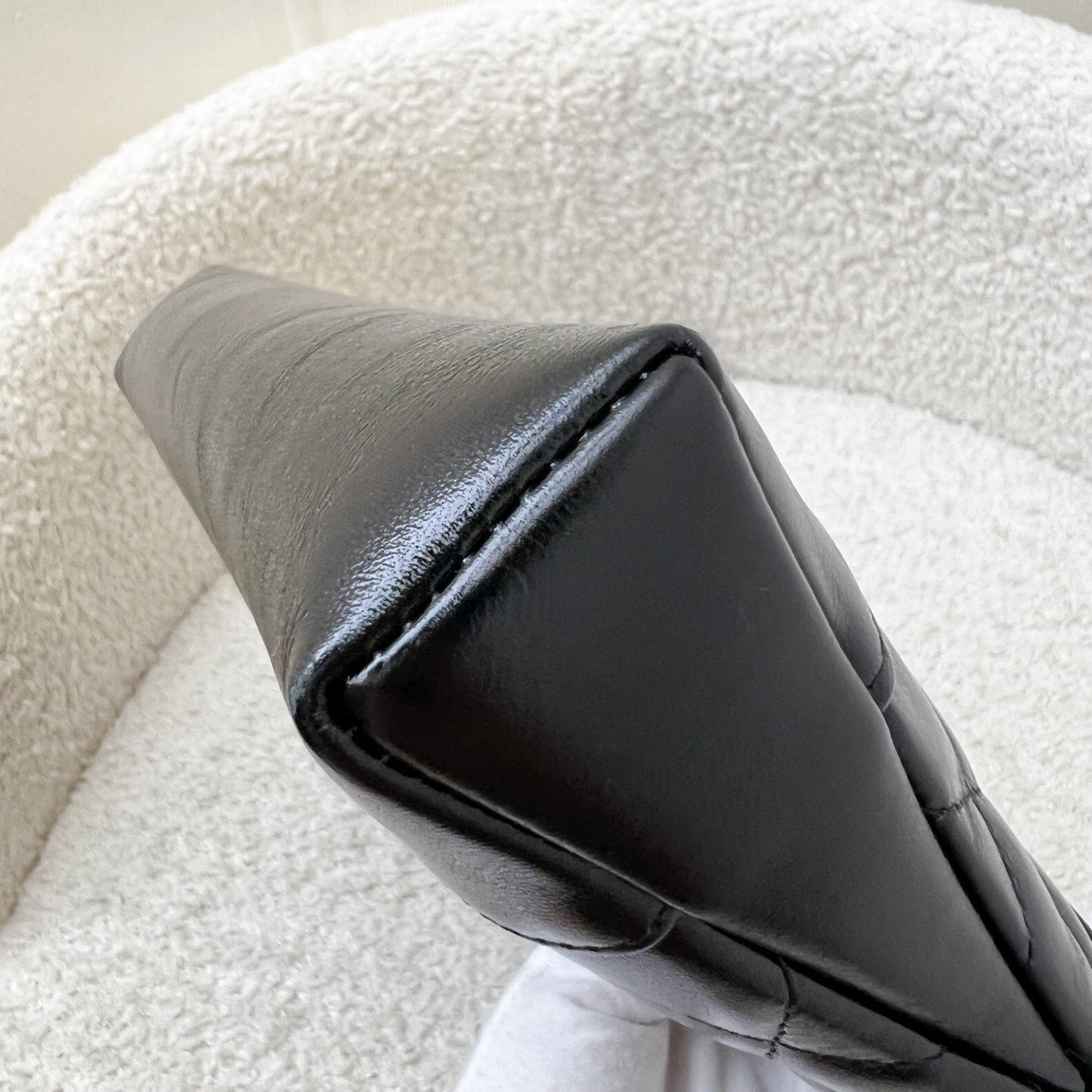 Chanel 31 Nano Shopping Bag in 25P Black Shiny Calfskin and LGHW (Model: AP3656)