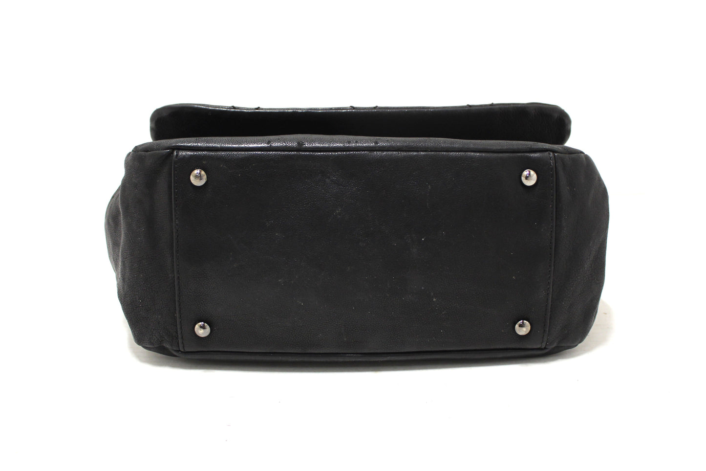 Chanel Black Diamond Stitch Accordion Flap Shoulder Bag