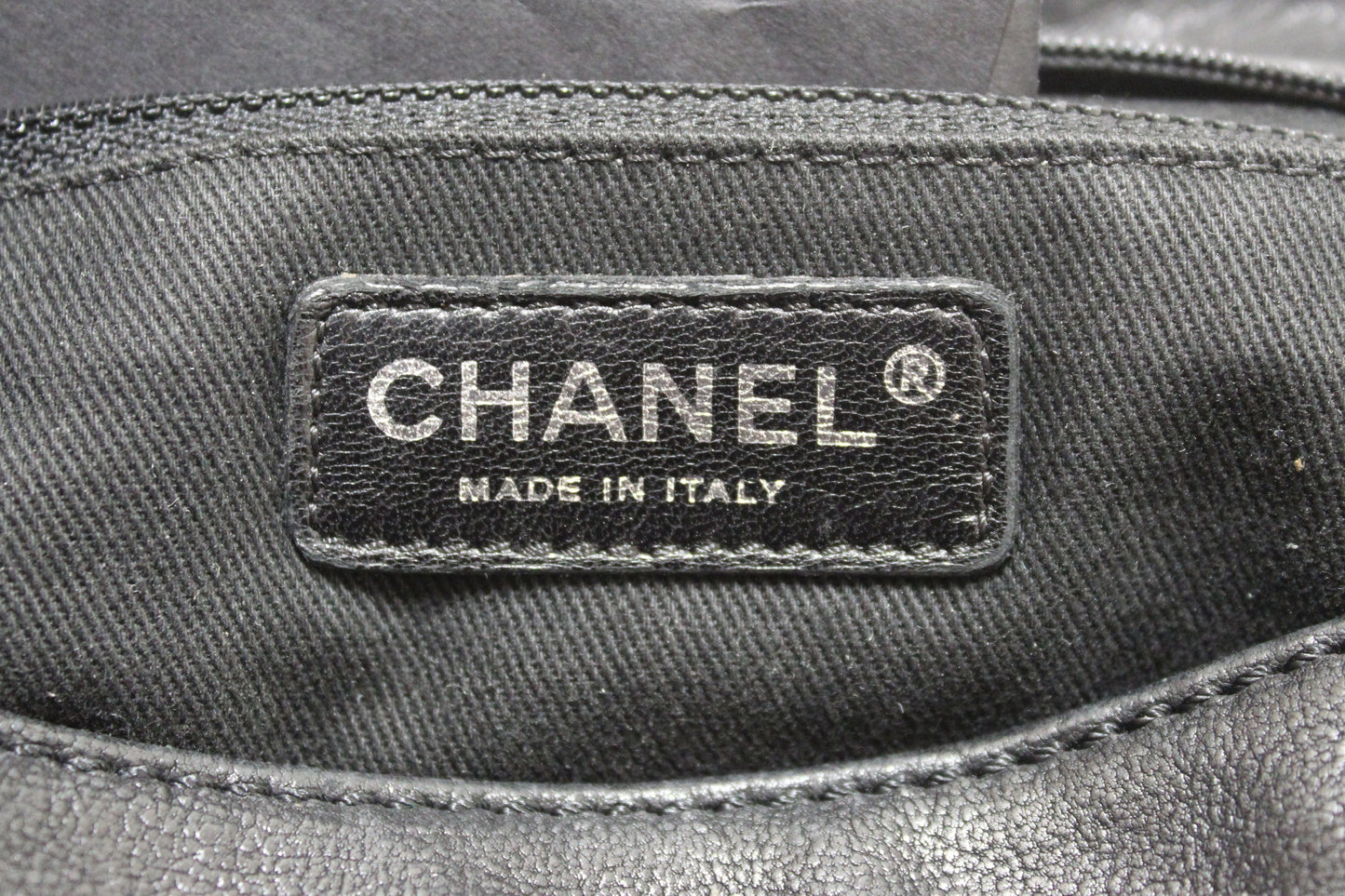Chanel Black Diamond Stitch Accordion Flap Shoulder Bag