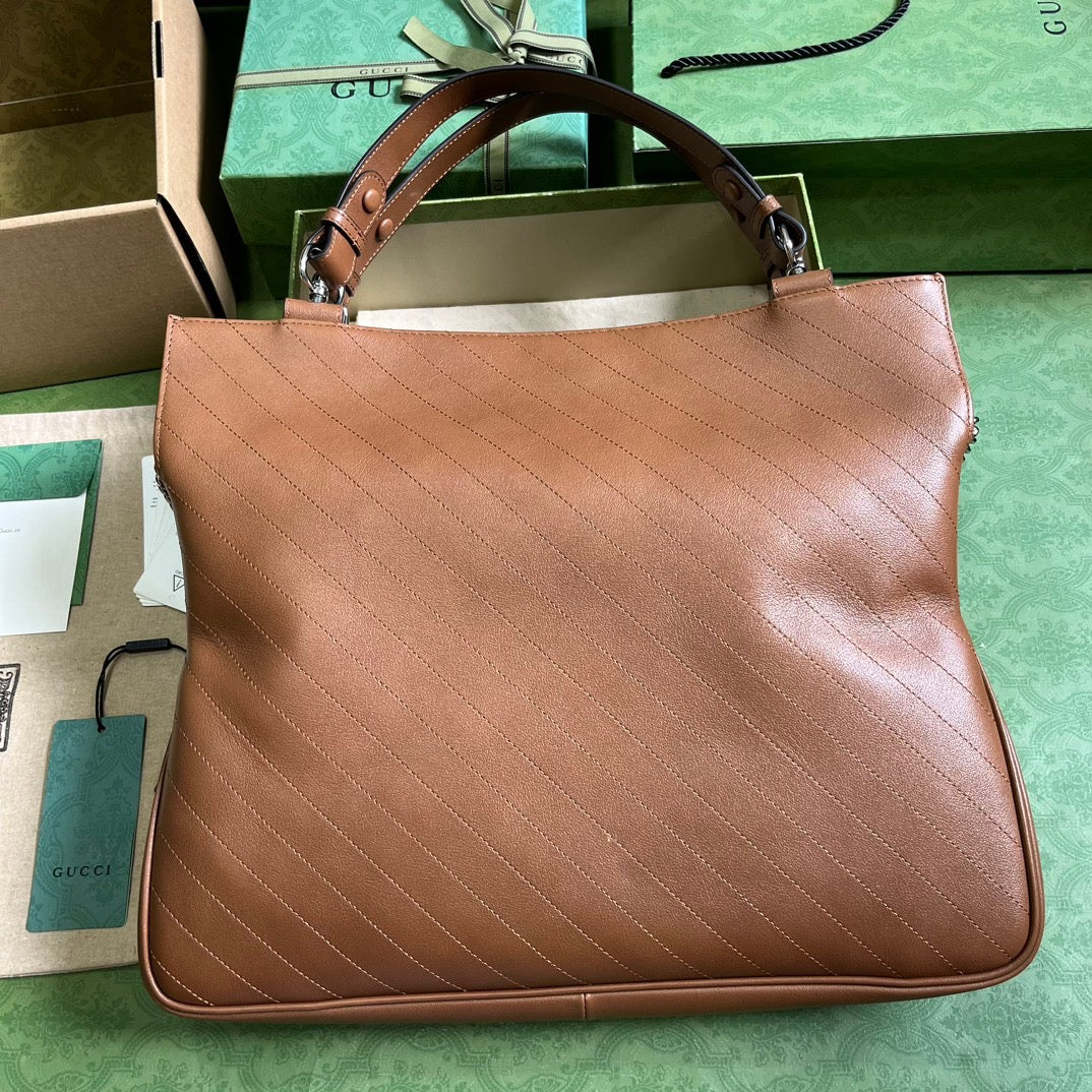 GC537 Gucci Blondie Small Tote Bag / HIGHEST QUALITY VERSION / 11.8"W x 9.4"H x 2.4"D