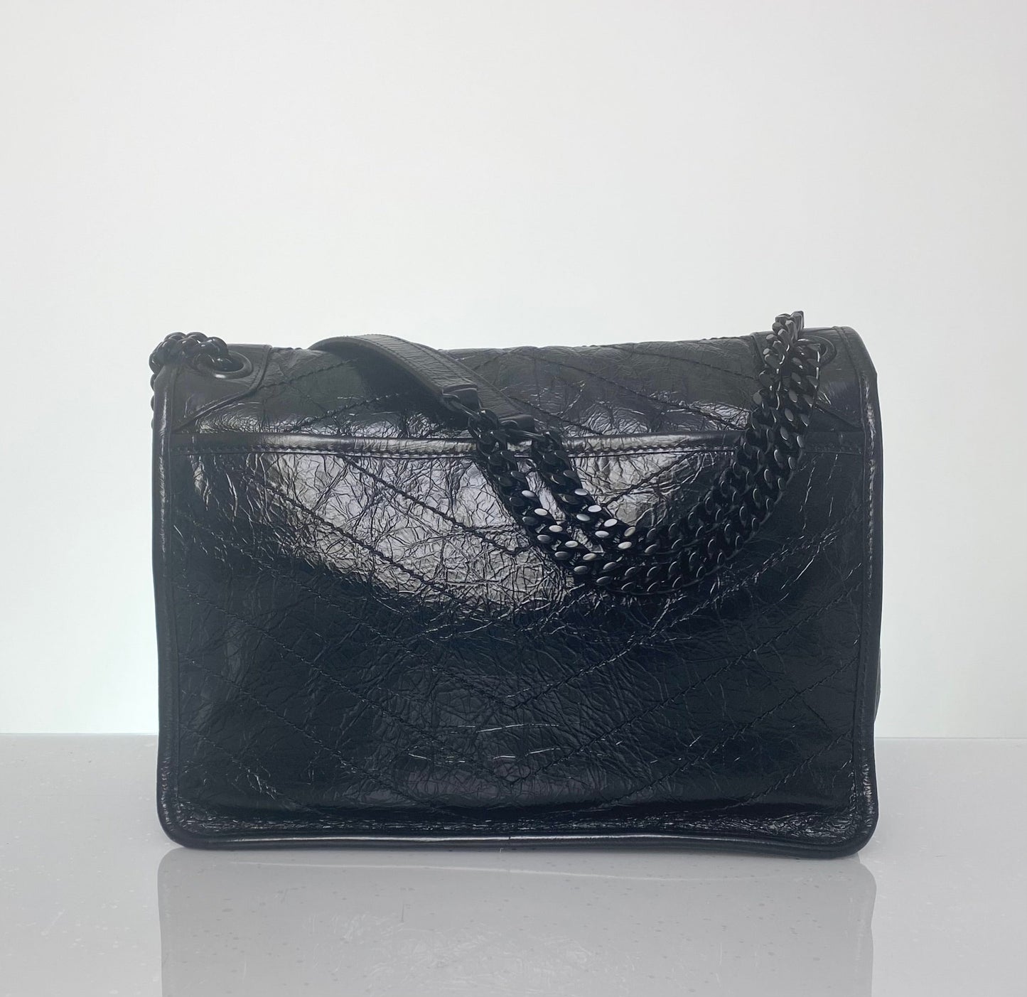 Preloved Saint Laurent Crinkled Calfskin Niki Medium