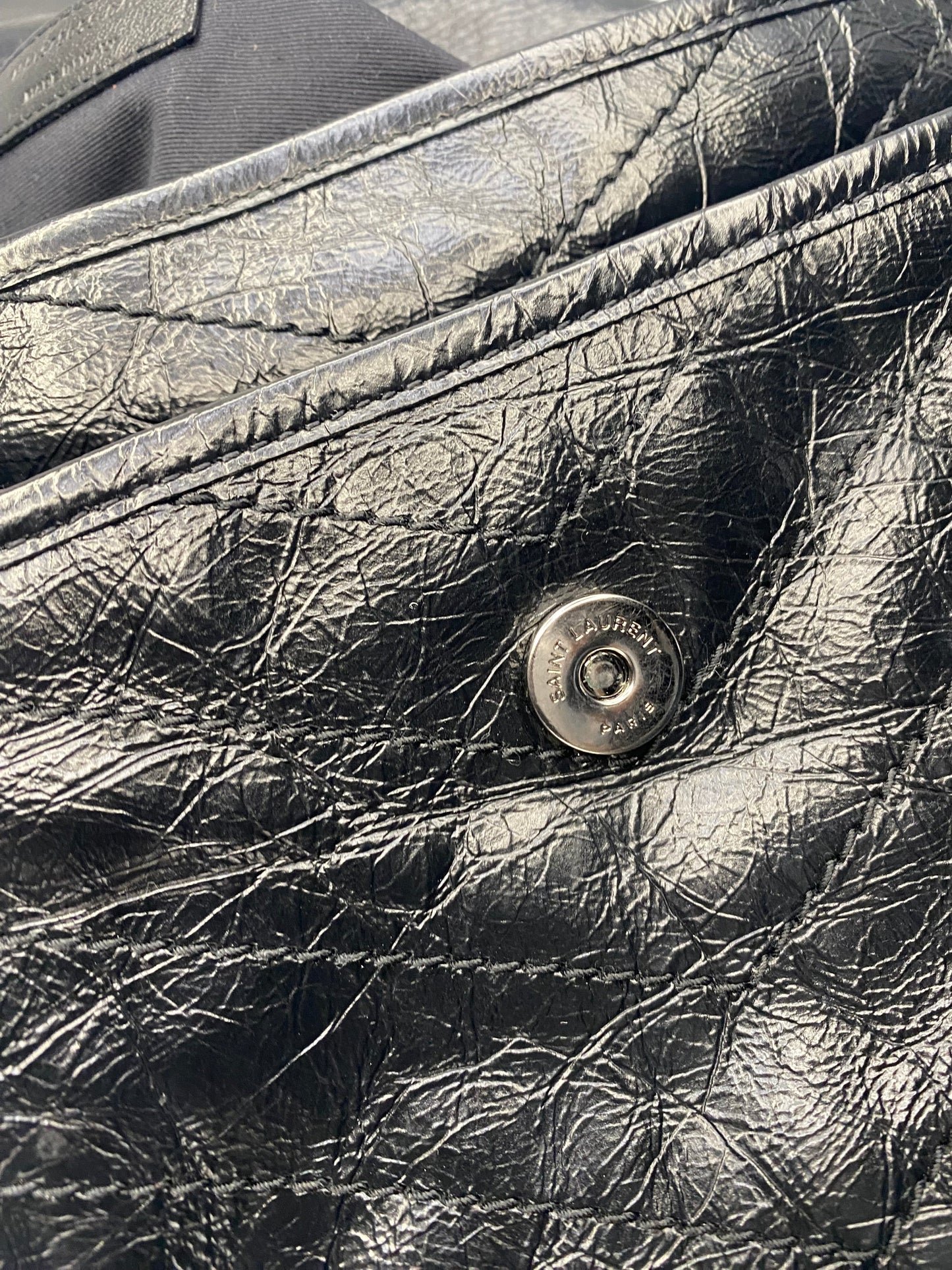 Preloved Saint Laurent Crinkled Calfskin Niki Medium