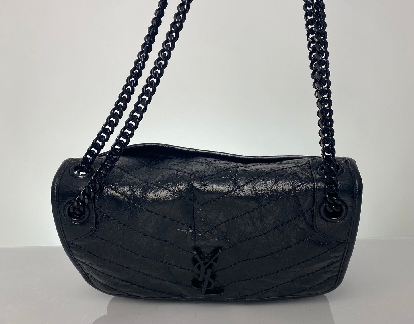 Preloved Saint Laurent Crinkled Calfskin Niki Medium