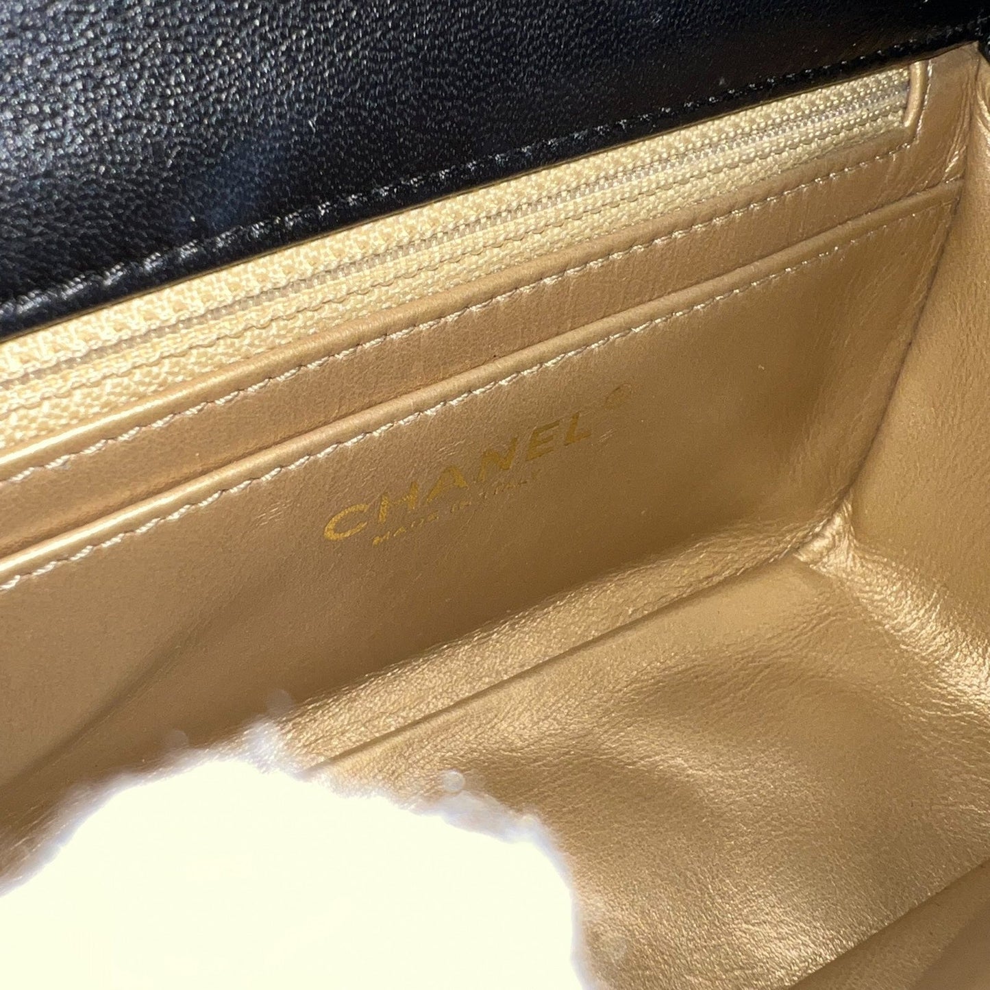 Chanel Pearl Crush Square Mini Flap in Black Lambskin and AGHW (Model: AS1786)