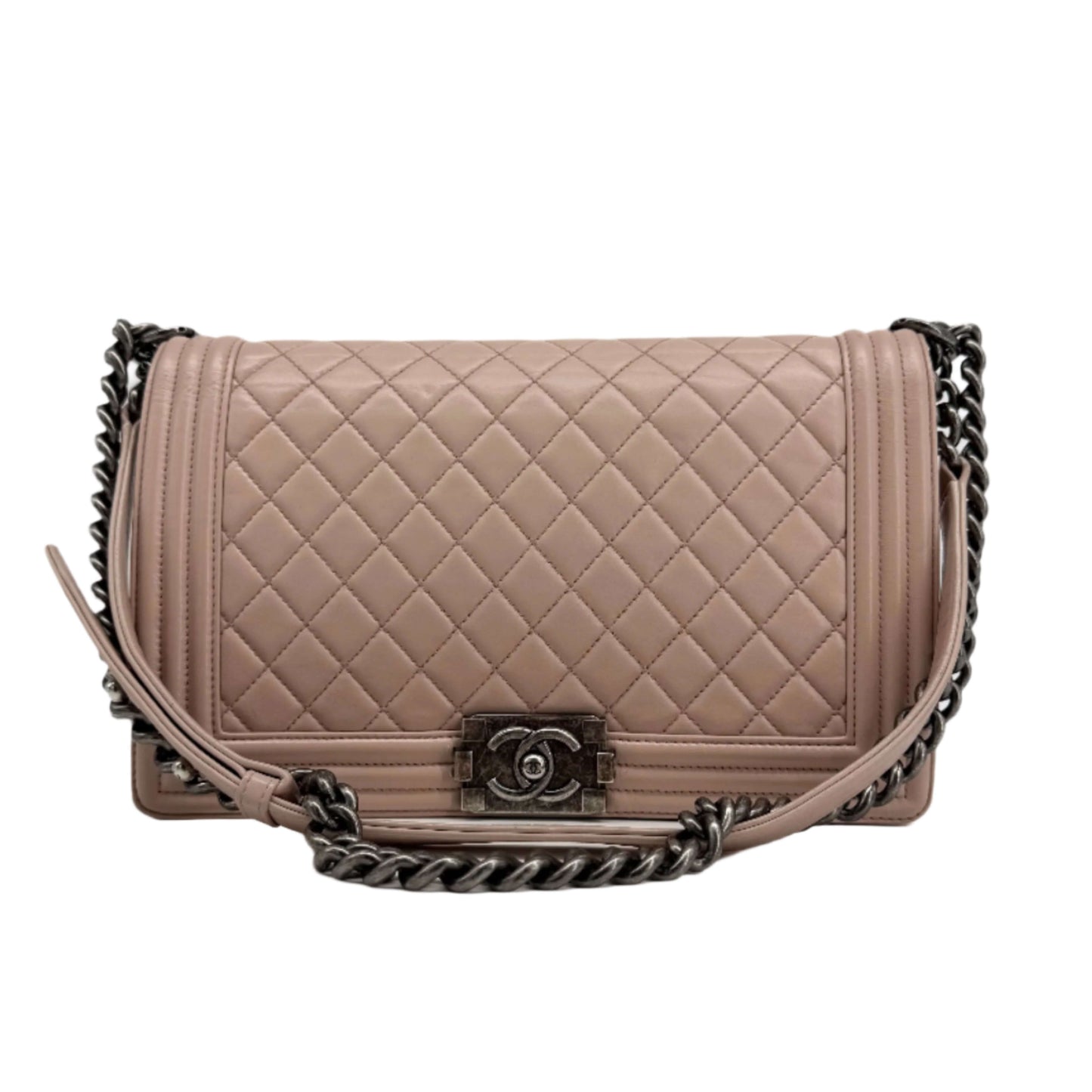 Chanel Lambskin Quilted Medium Boy Flap in Light Pink – Pre-Owned