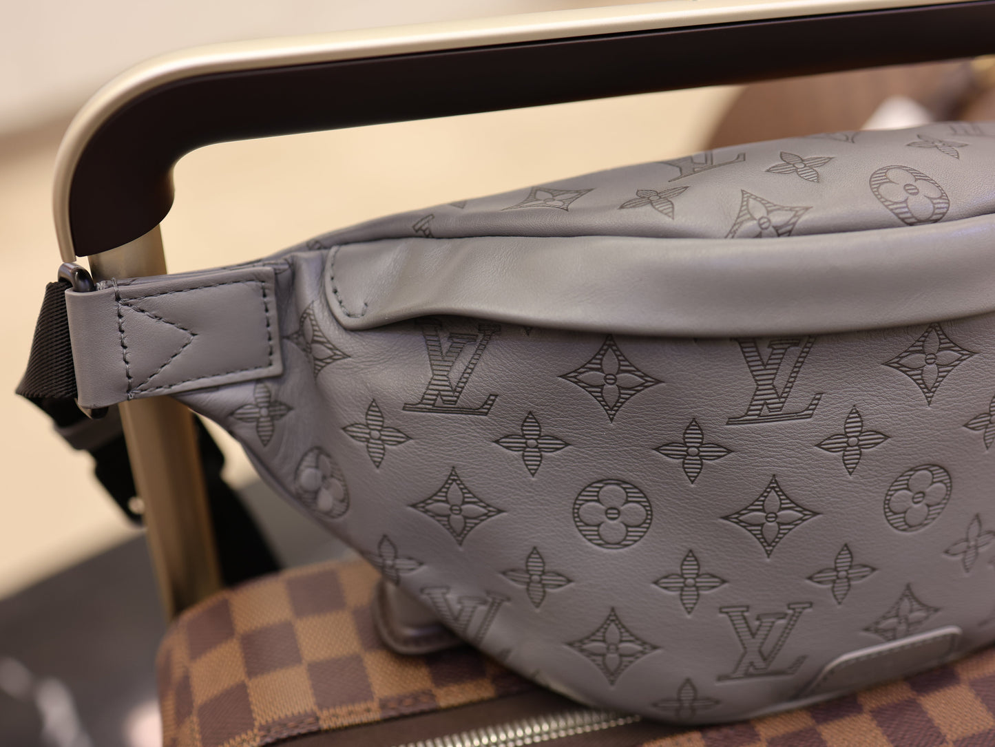 Louis Vuitton Calfskin Monogram Shadow Discovery Bumbag PM
