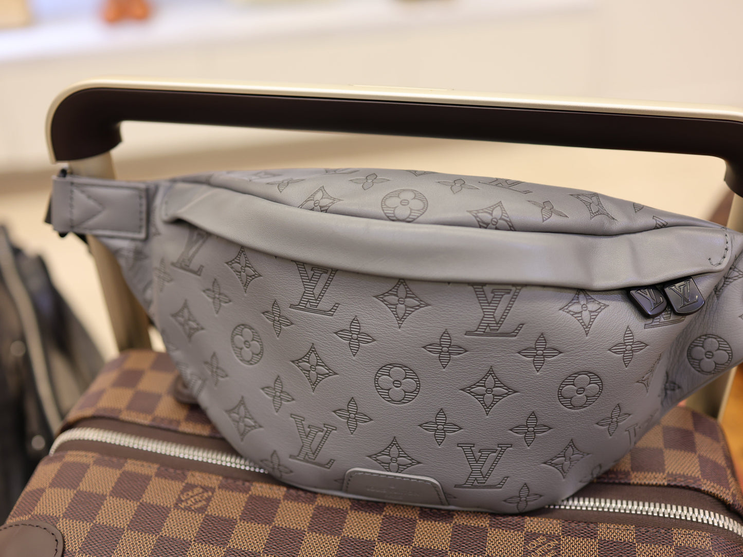 Louis Vuitton Calfskin Monogram Shadow Discovery Bumbag PM