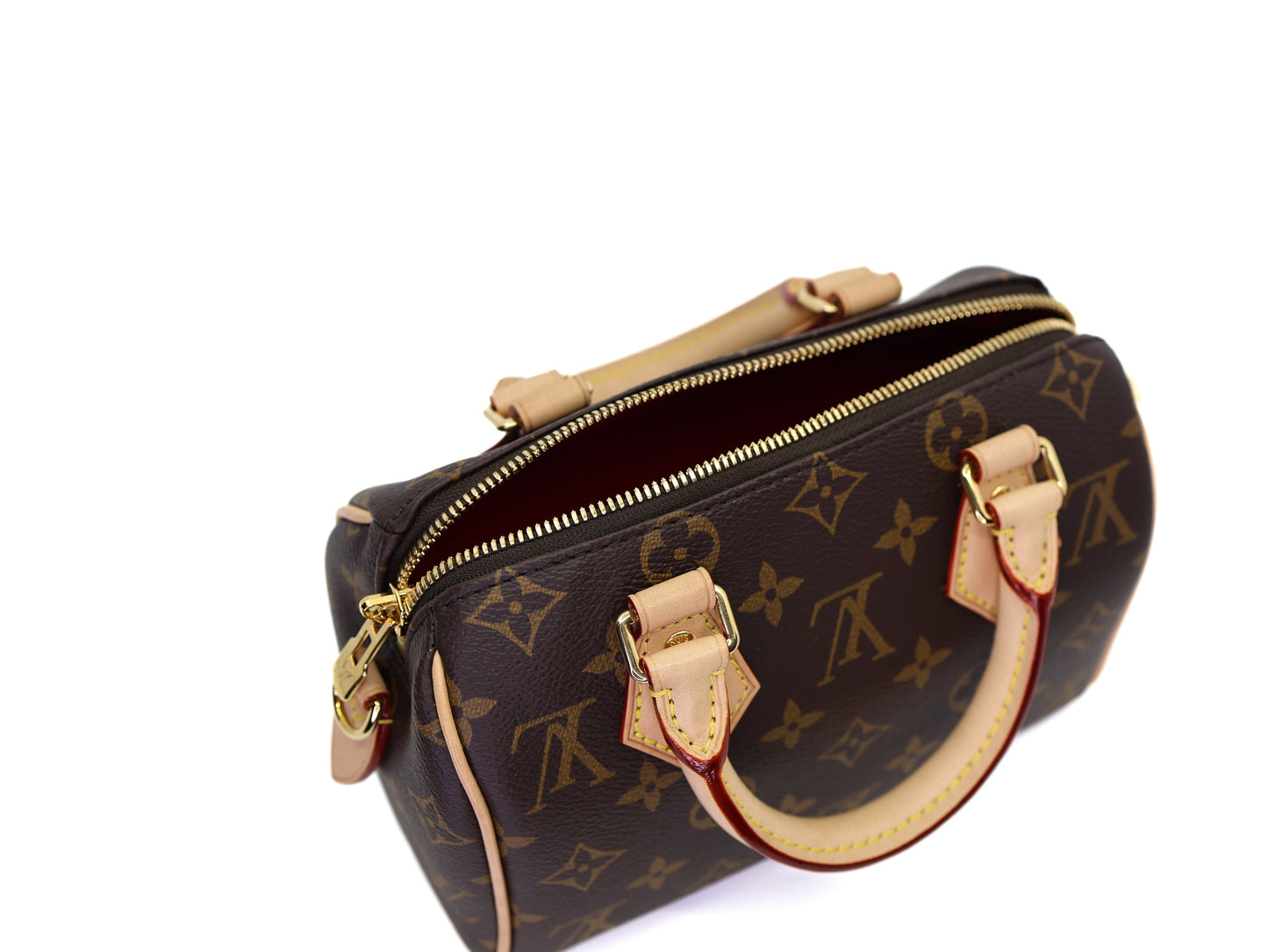 Louis Vuitton Monogram Speedy Bandouliere 20 Beige
