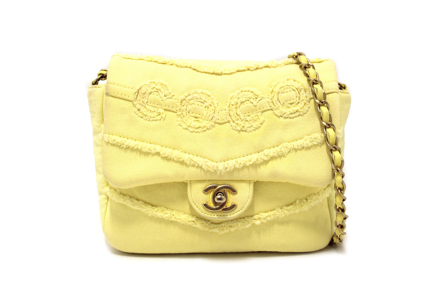 Chanel Yellow Denim CoCo Flap Messenger Bag | Havik Shop.com - Shop Now at Havik Shop.com