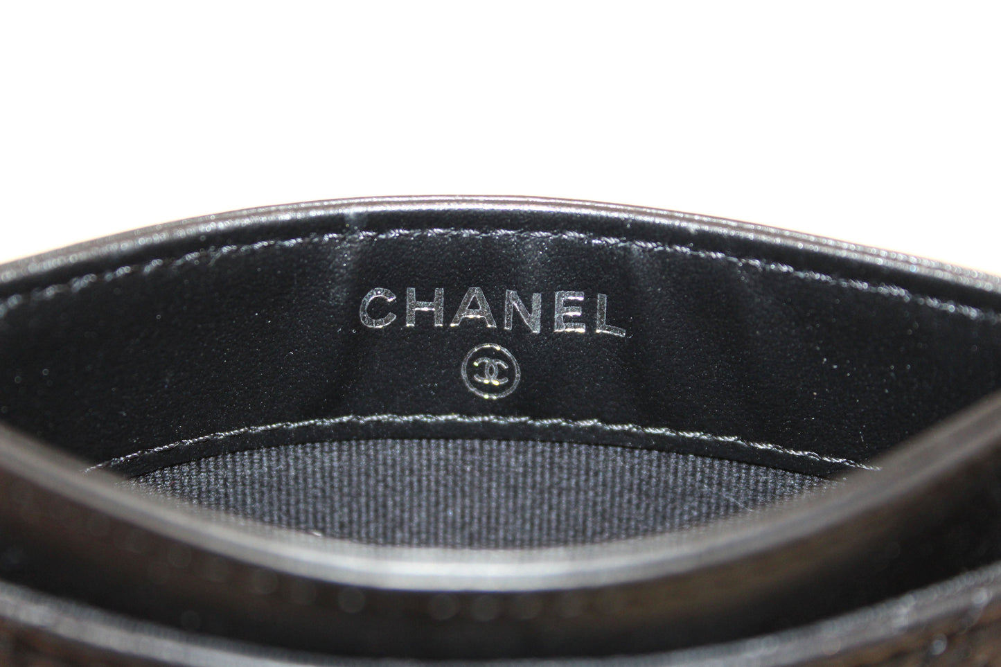 Chanel Black Calfskin Quilted Reissue Card Holder