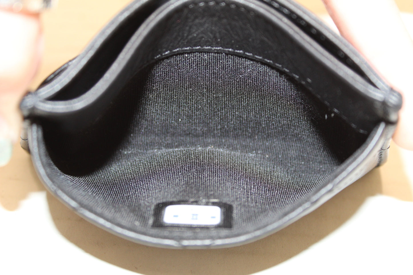 Chanel Black Calfskin Quilted Reissue Card Holder
