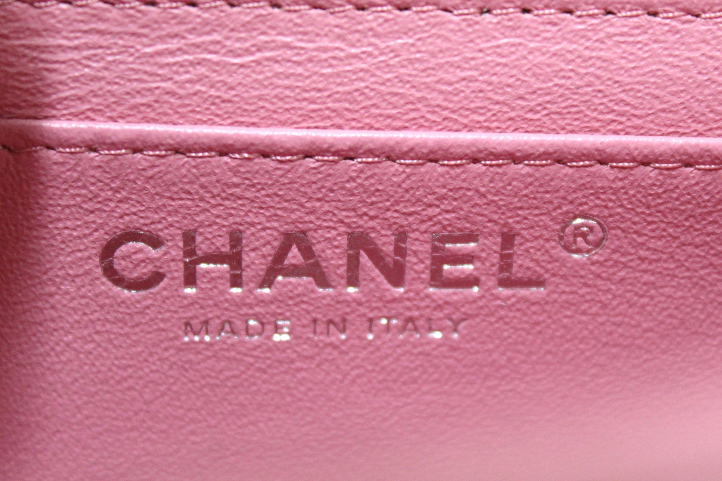 NEW Chanel Quilted Pink Lambskin Leather Mini Square Classic Flap Bag