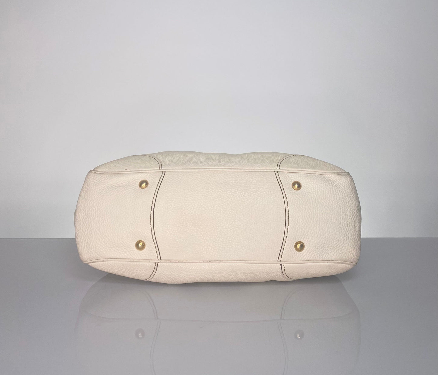 Preloved Prada Frame Vitello Daino Leather Satchel