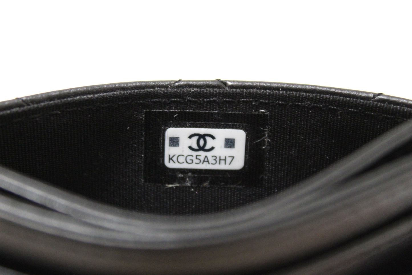Chanel Black Calfskin Quilted Reissue Card Holder