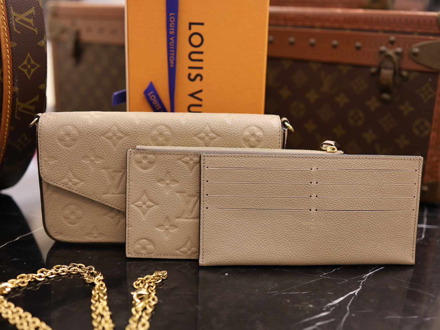 Louis Vuitton Empreinte Pochette Felicie Chain Wallet