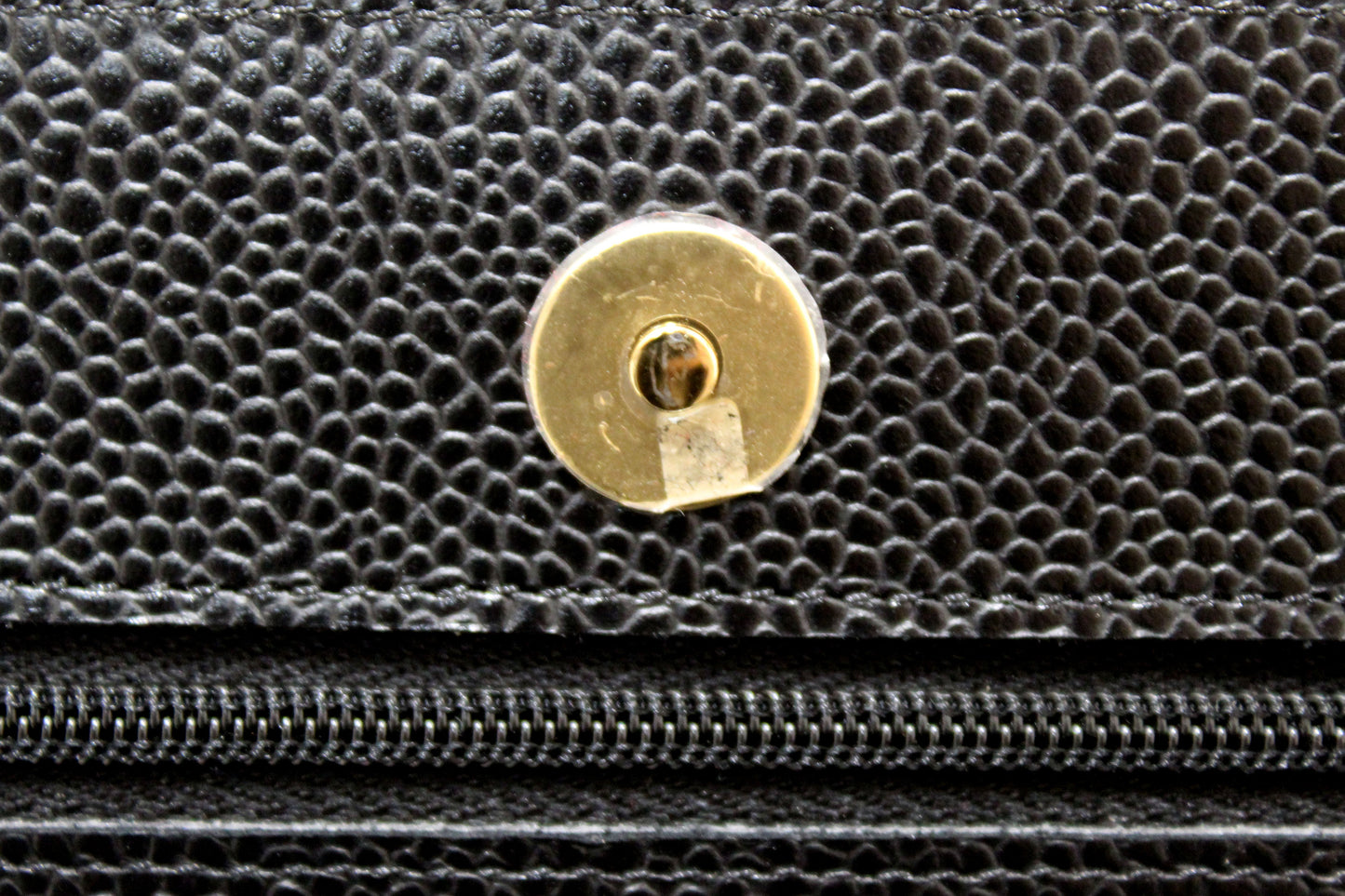 NEW Chanel Black Quilted Caviar Leather Wallet On Chain WOC Messenger Bag