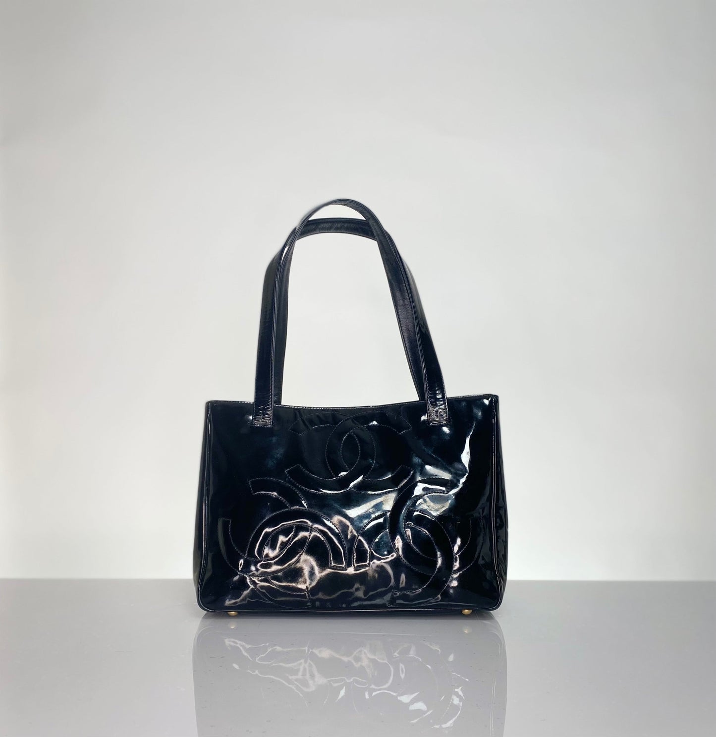 Preloved Chanel Triple C Patent Leather Tote Bag