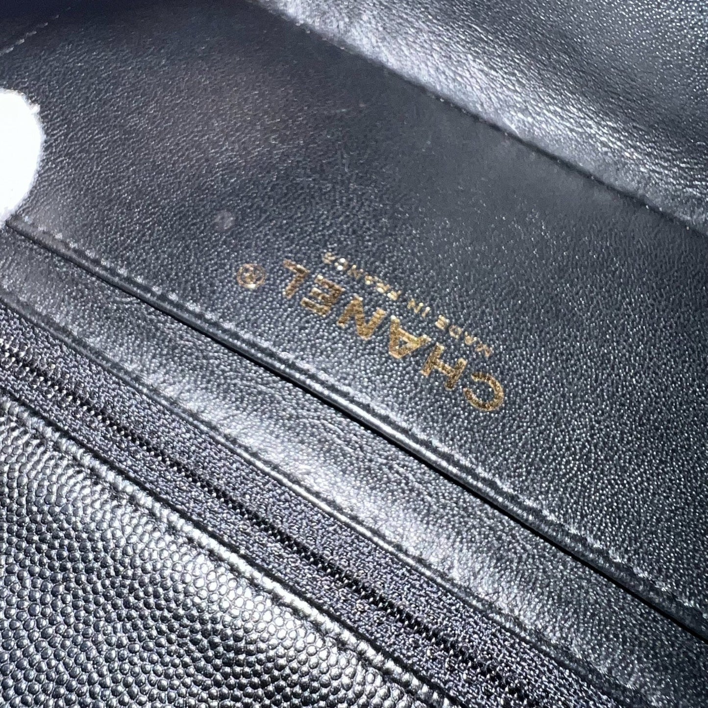 Chanel Classic Mini Rectangle Flap in Chevron Quilted Black Caviar and LGHW