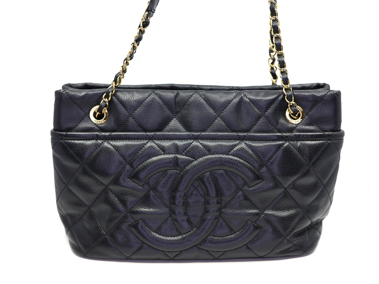 Chanel Caviar Quilted CC Timeless Soft Tote Black