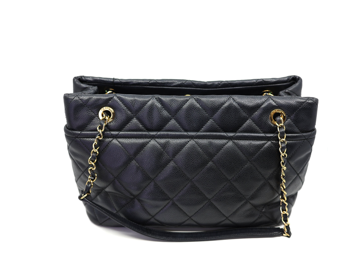 Chanel Caviar Quilted CC Timeless Soft Tote Black