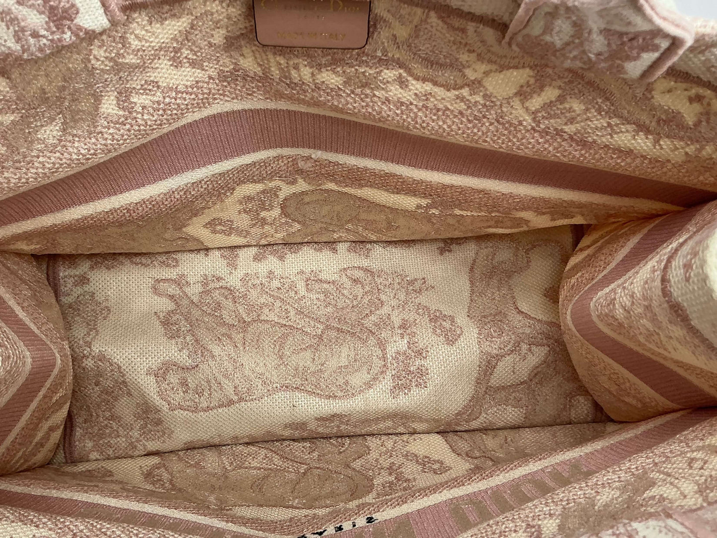 Christian Dior Medium Dioriviera Toile De Jouy Book Tote – Rose Embroidered Canvas