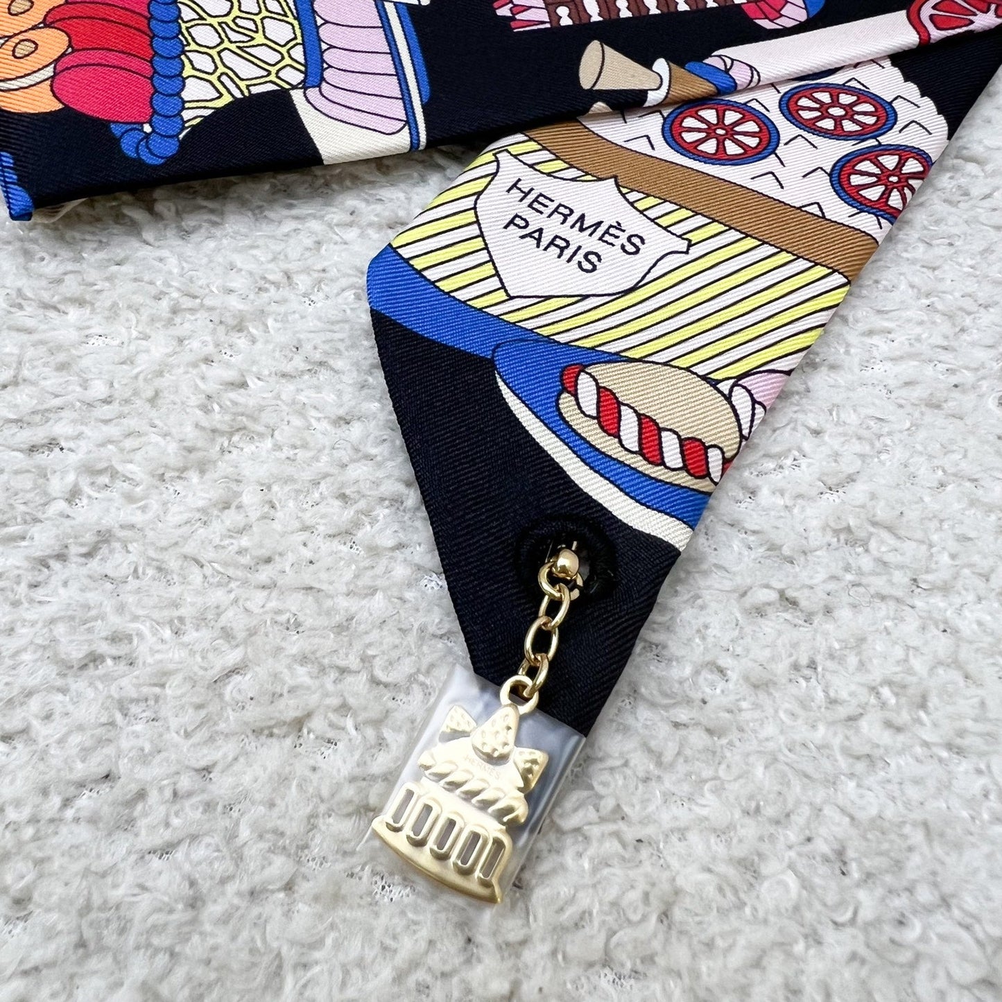 Hermes Twilly La Patisserie Francaise with Charm (HG/Noir/Blanc/Bleu)