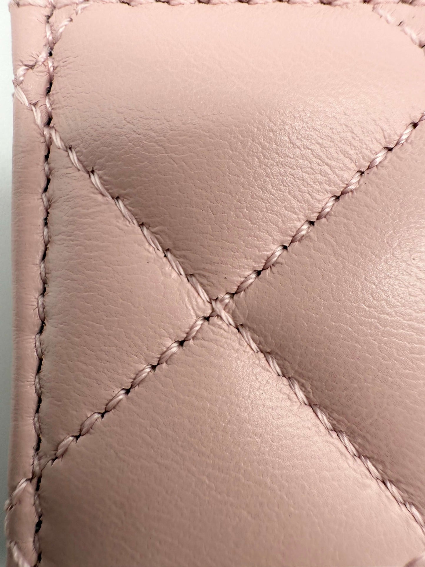 Versace Quilted Leather Medusa Card Holder – Blush Pink