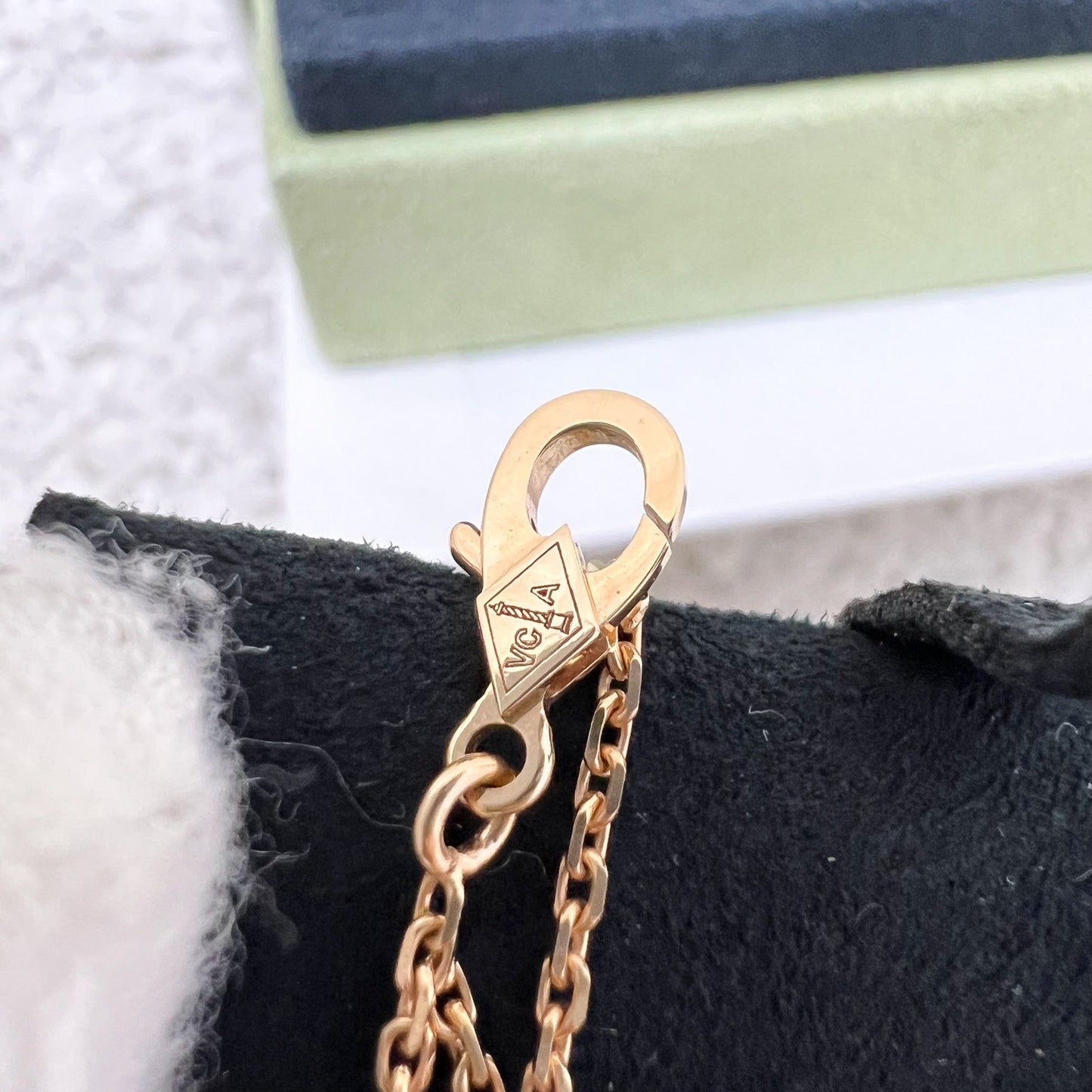 Van Cleef & Arpels VCA Lucky Spring Plum Blossom Pendant Necklace with White Mother of Pearl MOP in 18K Rose Gold